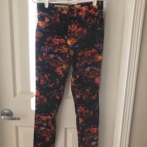 Anthro (Pilcro) Corduroy pattern leggings 25 waist